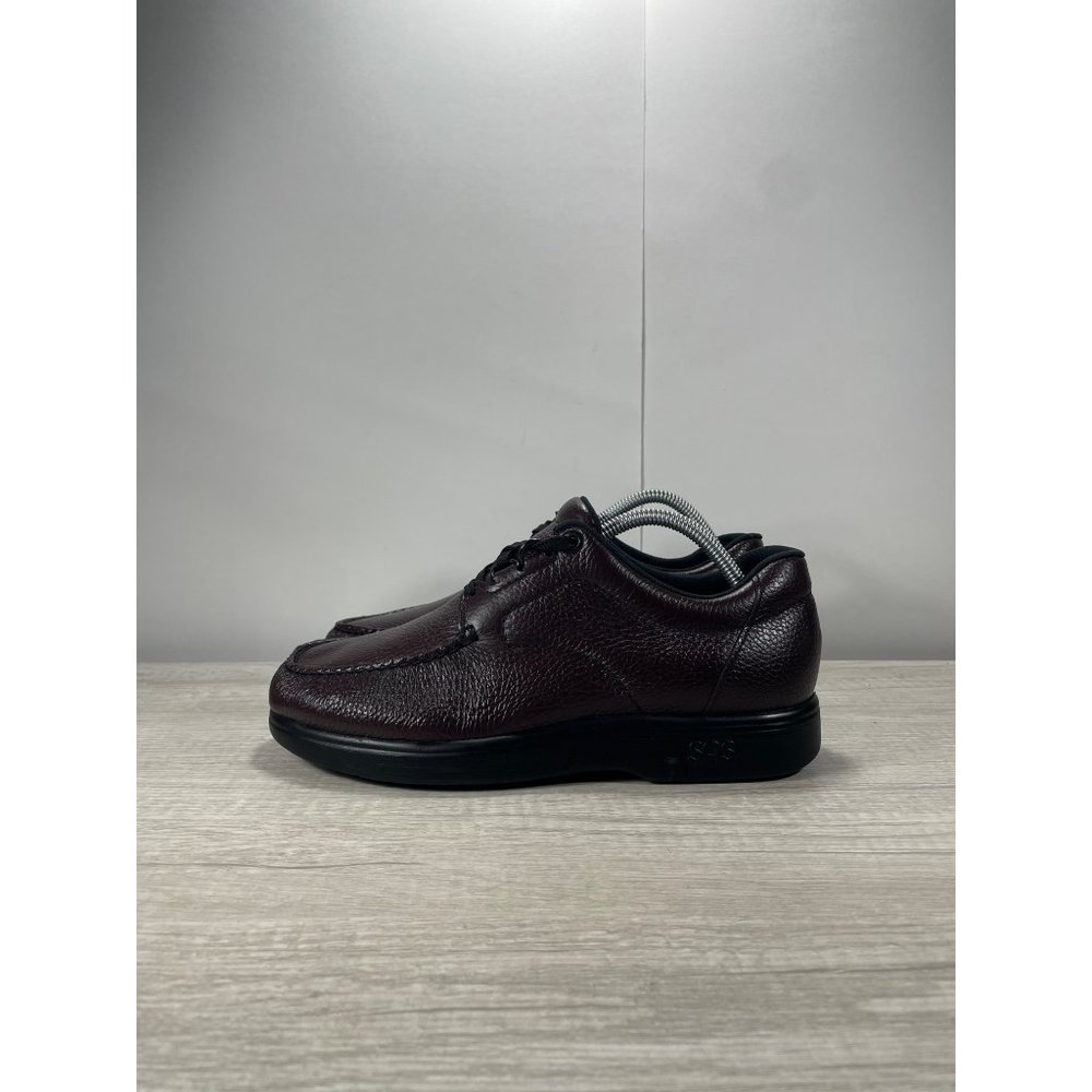 SAS Bout Time Brown Leather Comfort Diabetic Walking Shoes Mens Size 9 cordvan